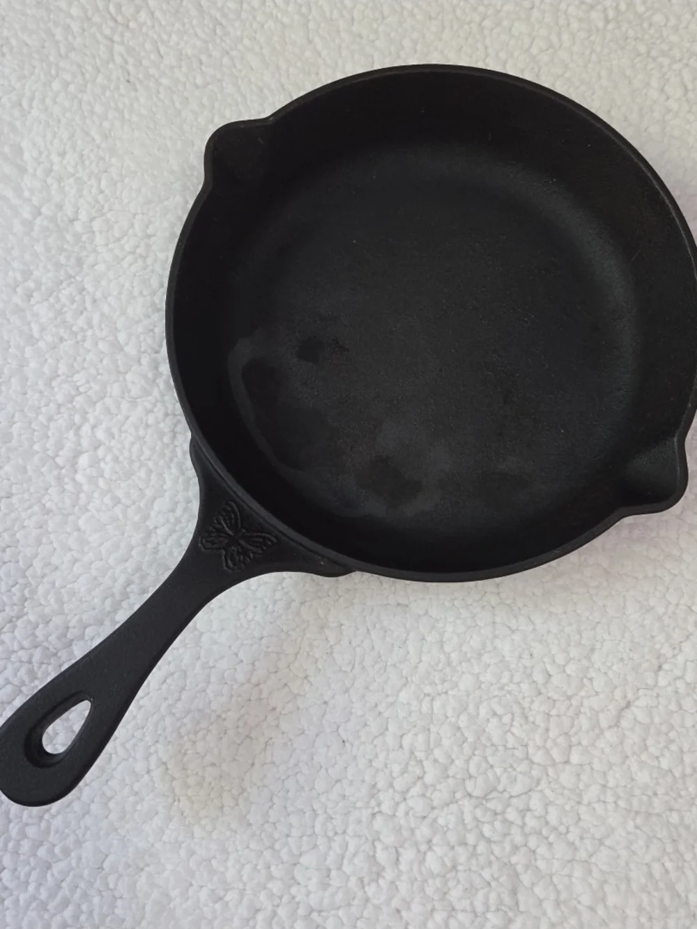 Pioneer Woman Cast Iron Skillet Pan 9in Pour Spouts Timeless Butterfly